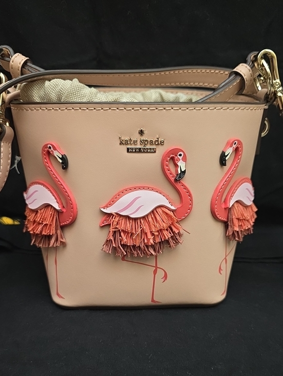 kate spade Handbags - Kate Spade Pink Flamingo Appliqué Bucket Bag